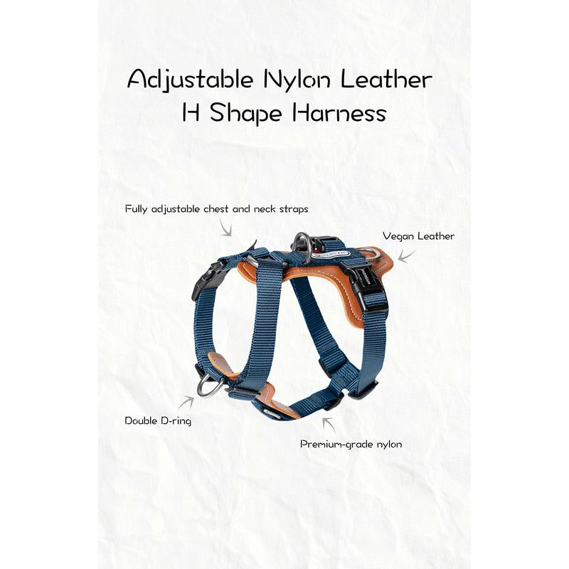 Nylon-Leather Dog Harness – “TrailEase” by PetJeeves®