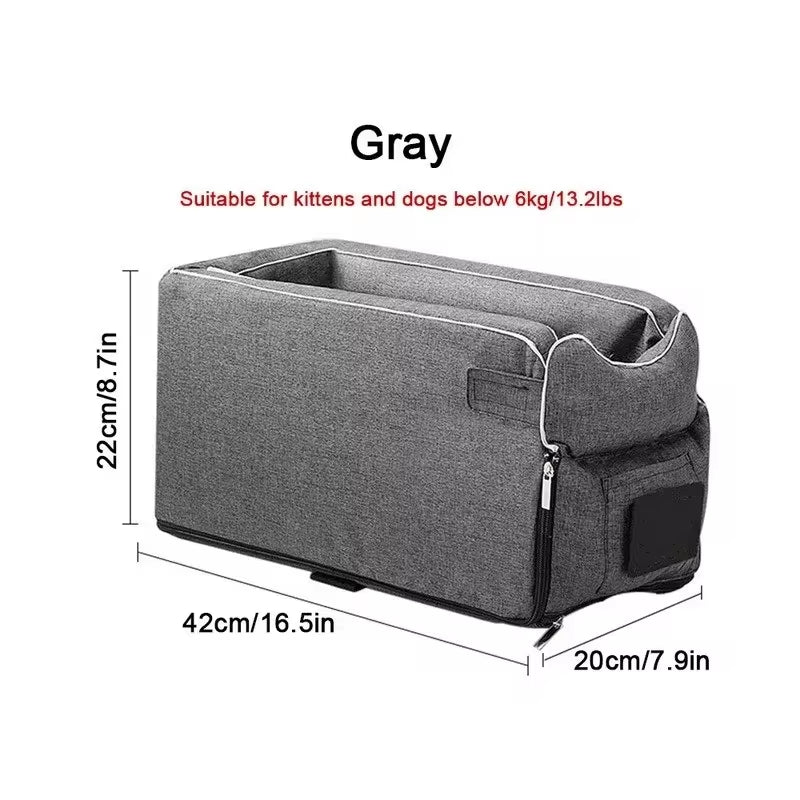 Portable Dog Car Seat Bed and Carrier for Small Dogs and Cats - Safe Travel Accessory